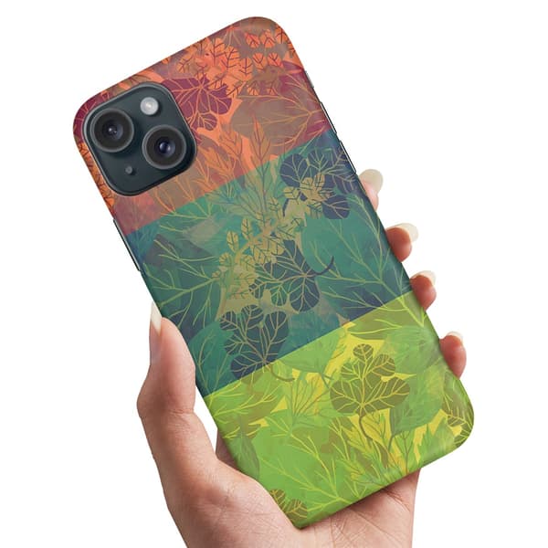 iPhone 15 Plus - Cover/Mobilcover Bladmønster