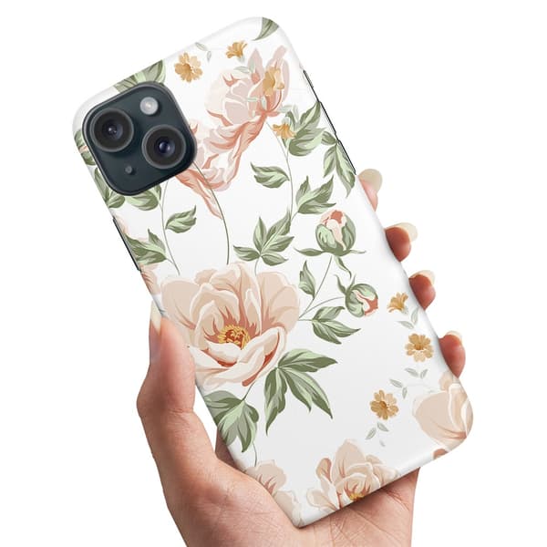iPhone 15 Plus - Deksel/Mobildeksel Blomstermønster