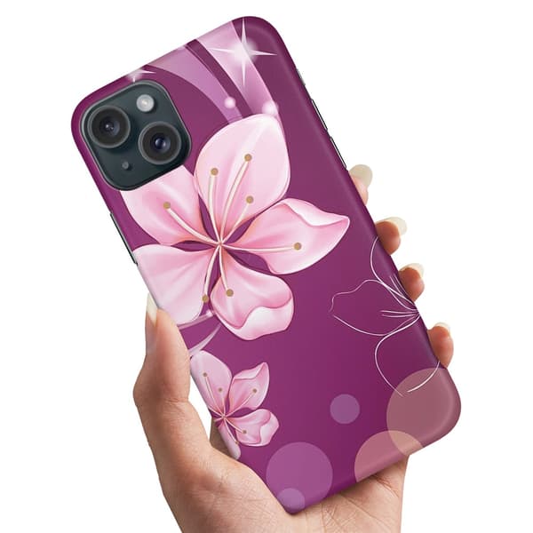 iPhone 15 - Kuoret/Suojakuori Valkoinen Kukka