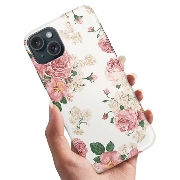 iPhone 15 - Kuoret/Suojakuori Retro Kukat