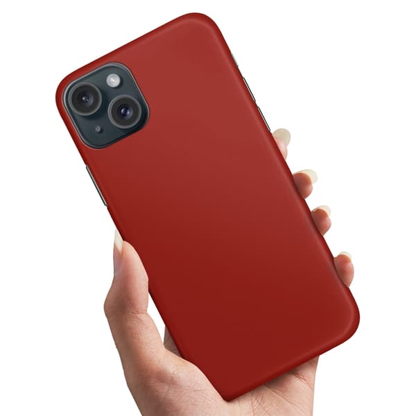 iPhone 15 - Skal/Mobilskal Mörkröd