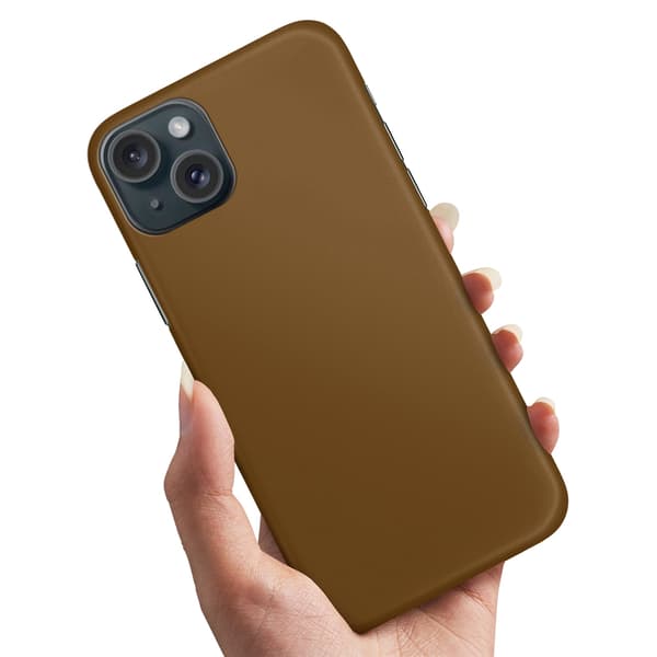 iPhone 15 Plus - Deksel/Mobildeksel Brun