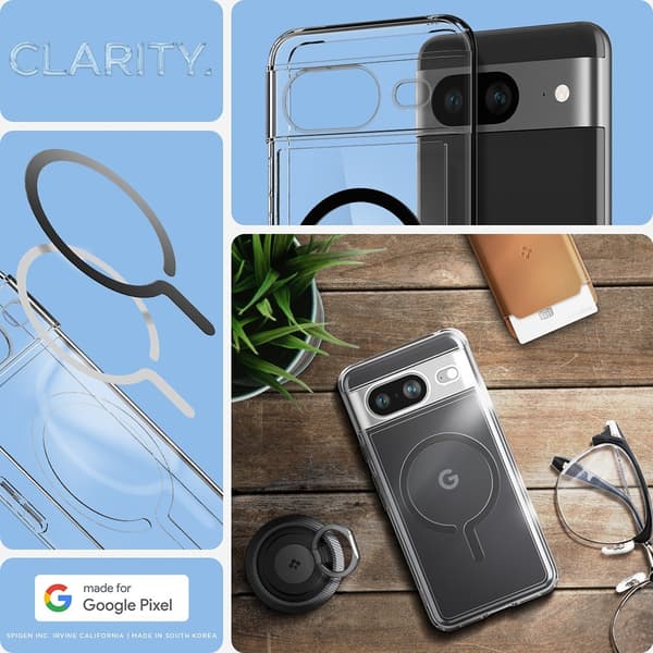 Spigen Google Pixel 8 Skal Ultra Hybrid OneTap Ring MagFit Svart
