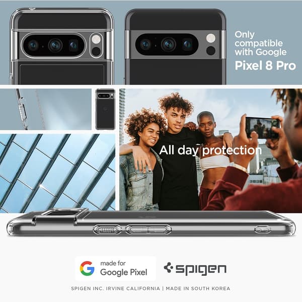 Spigen Google Pixel 8 Pro Skal Ultra Hybrid Crystal Clear