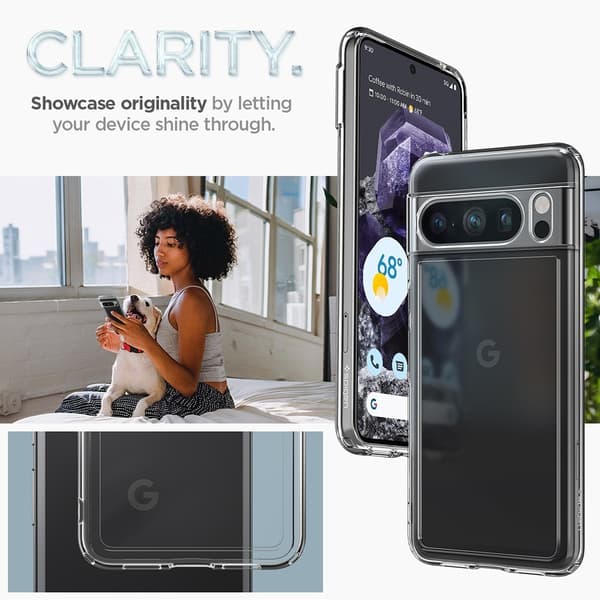 Spigen Google Pixel 8 Pro Skal Ultra Hybrid Crystal Clear