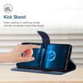 Miniatyrbild 3 av 9: SKALO Motorola Edge 40 Neo 5G Embossed Plånboksfodral i PU-Läder - Blå