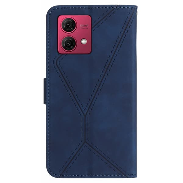SKALO Motorola Edge 40 Neo 5G Embossed Plånboksfodral i PU-Läder - Blå
