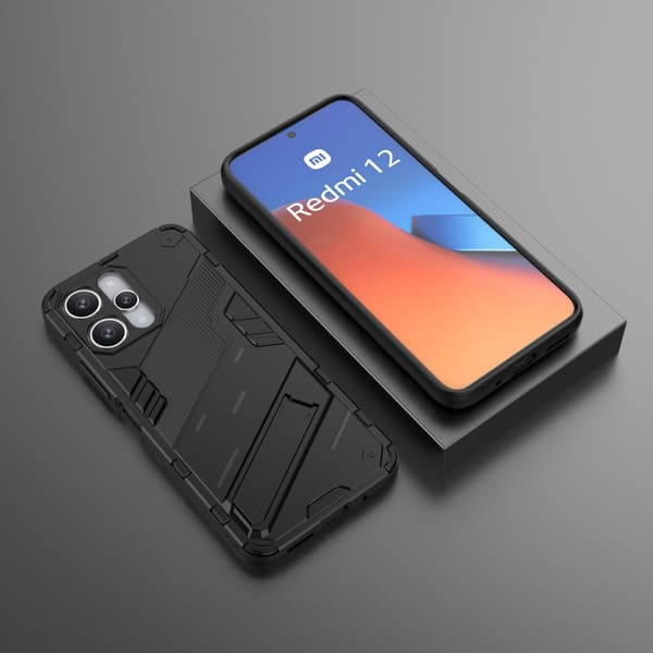 SKALO Xiaomi Redmi 12 4G/5G Armor Hybrid BIBERCAS Skal - Svart