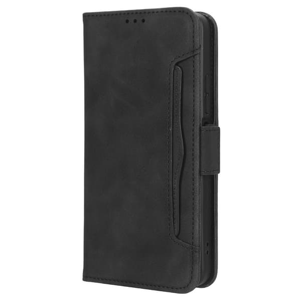 SKALO Xiaomi Redmi 12 4G/5G 6-lokeroa Lompakkokotelo - Musta