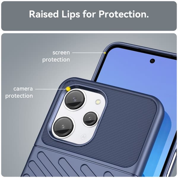 SKALO Xiaomi Redmi 12 4G/5G Armor Thunder Suojakuori - Sininen