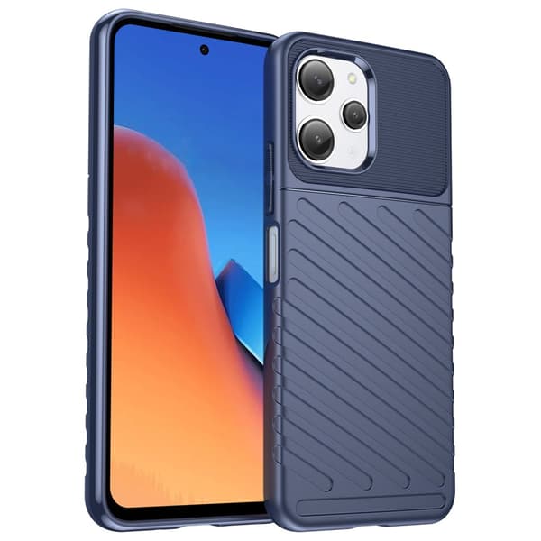 SKALO Xiaomi Redmi 12 4G/5G Armor Thunder Suojakuori - Sininen