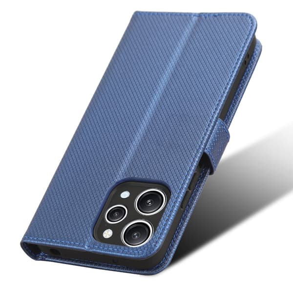 SKALO Xiaomi Redmi 12 4G/5G Premium Mini Romb Plånboksfodral - Blå