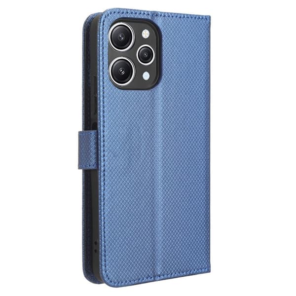 SKALO Xiaomi Redmi 12 4G/5G Premium Mini Romb Plånboksfodral - Blå