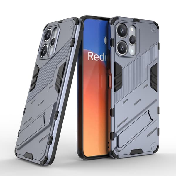SKALO Xiaomi Redmi 12 4G/5G Hybrid BIBERCAS Cover - Mørkeblå