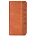 Pikkukuva 7 / 8: SKALO Xiaomi Redmi 12 4G/5G Kohokuvioitu Premium lompakkokotelo - Ruskea