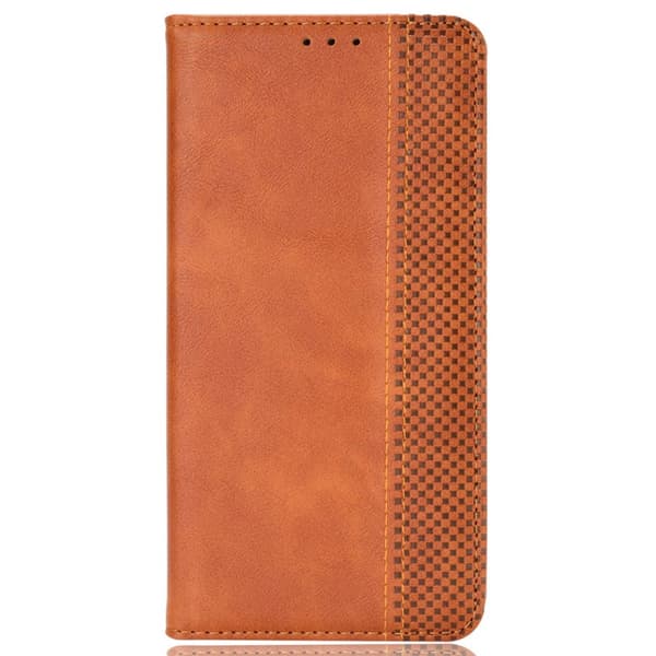SKALO Xiaomi Redmi 12 4G/5G Kohokuvioitu Premium lompakkokotelo - Ruskea
