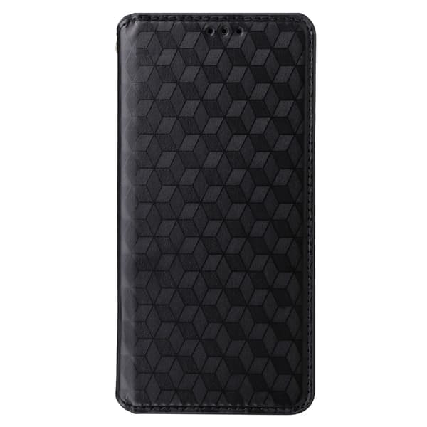 SKALO Xiaomi Redmi 12 4G/5G Romb Litchi Plånbok - Svart