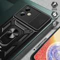 Pikkukuva 5 / 8: SKALO Motorola Moto G14 Armor hybridi metallirengas kameran liukusäädin - - Ruusukulta