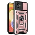 Pikkukuva 1 / 8: SKALO Motorola Moto G14 Armor hybridi metallirengas kameran liukusäädin - - Ruusukulta