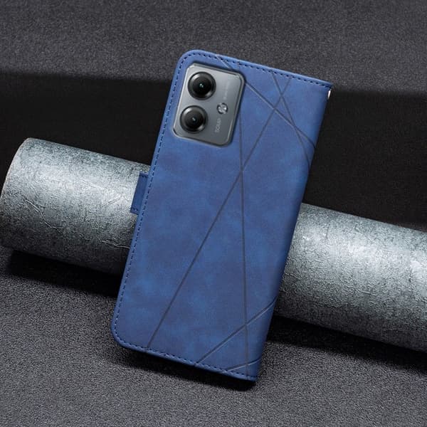 Motorola Moto G14 BINFEN COLOR Embossed Plånboksfodral - Blå