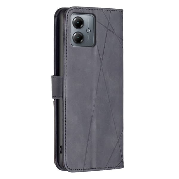 Motorola Moto G14 BINFEN COLOR Embossed Plånboksfodral - Svart