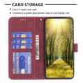 Pikkukuva 3 / 7: Motorola Moto G14 BINFEN COLOR Kohokuvioitu Lompakkokotelo - Punainen
