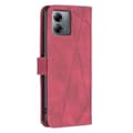 Pikkukuva 5 / 7: Motorola Moto G14 BINFEN COLOR Kohokuvioitu Lompakkokotelo - Punainen