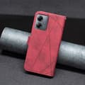 Pikkukuva 6 / 7: Motorola Moto G14 BINFEN COLOR Kohokuvioitu Lompakkokotelo - Punainen