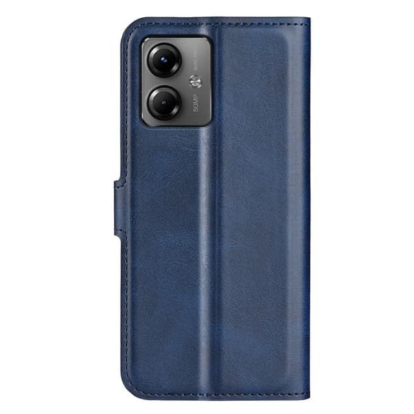 SKALO Motorola Moto G14 Premium Wallet Flip Cover - Blå