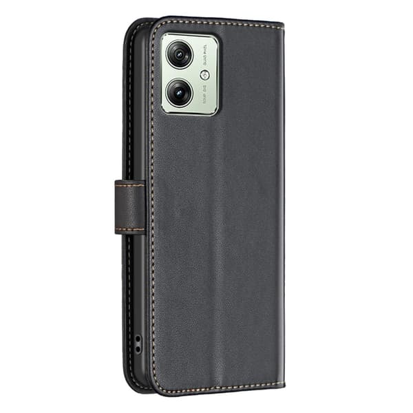Motorola Moto G54 5G BINFEN COLOR Kohokuvioitu Lompakkokotelo - Musta