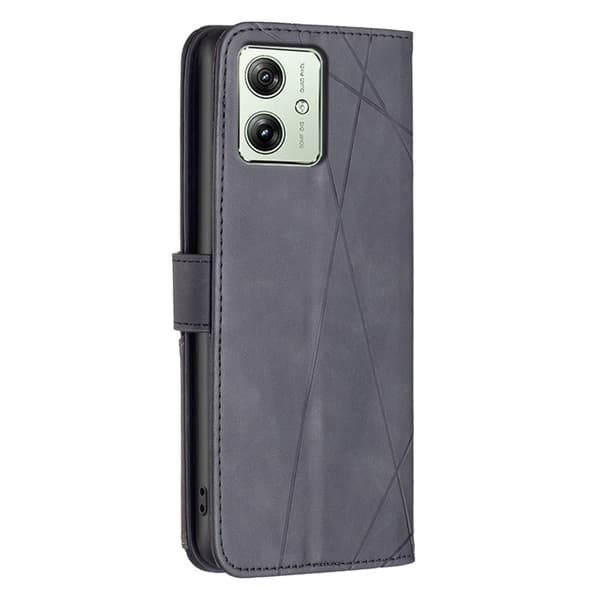 Motorola Moto G54 5G BINFEN COLOR Embossed Plånboksfodral - Svart