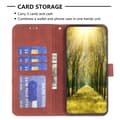 Pikkukuva 3 / 7: Motorola Moto G54 5G BINFEN COLOR Kohokuvioitu Lompakkokotelo - Ruskea