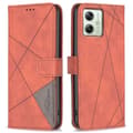 Pikkukuva 1 / 7: Motorola Moto G54 5G BINFEN COLOR Kohokuvioitu Lompakkokotelo - Ruskea