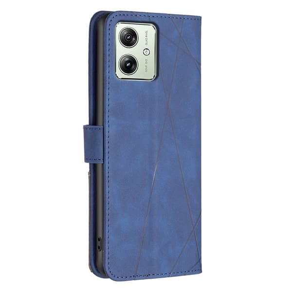 Motorola Moto G54 5G BINFEN COLOR Præget Flip Cover - Blå