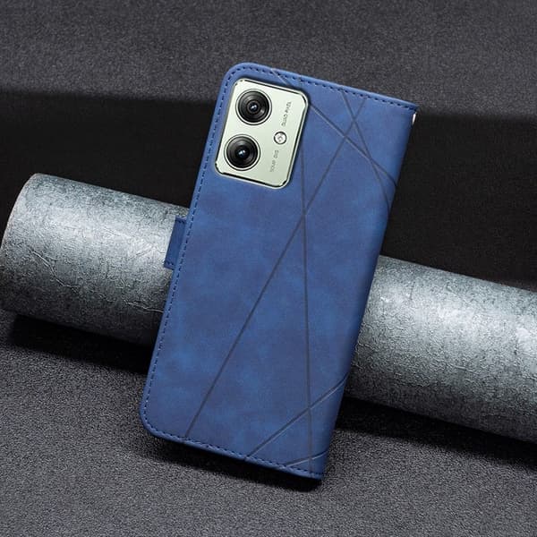 Motorola Moto G54 5G BINFEN COLOR Præget Flip Cover - Blå