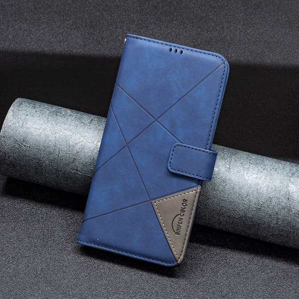 Motorola Moto G54 5G BINFEN COLOR Præget Flip Cover - Blå