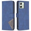 Miniatyrbillede 1 af 7: Motorola Moto G54 5G BINFEN COLOR Præget Flip Cover - Blå