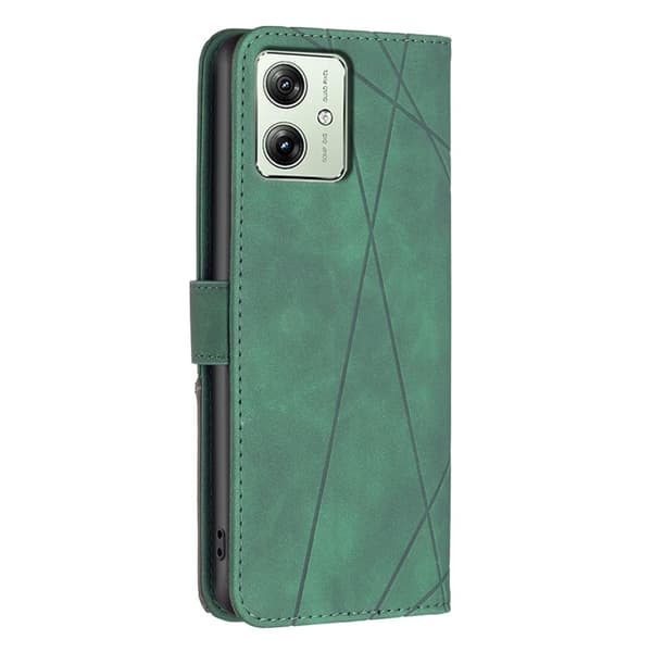 Motorola Moto G54 5G BINFEN COLOR Embossed Plånboksfodral - Grön