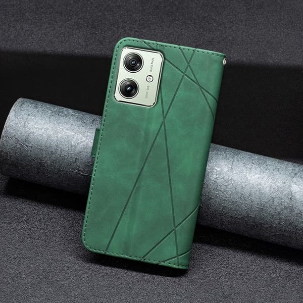 Motorola Moto G54 5G BINFEN COLOR Embossed Plånboksfodral - Grön