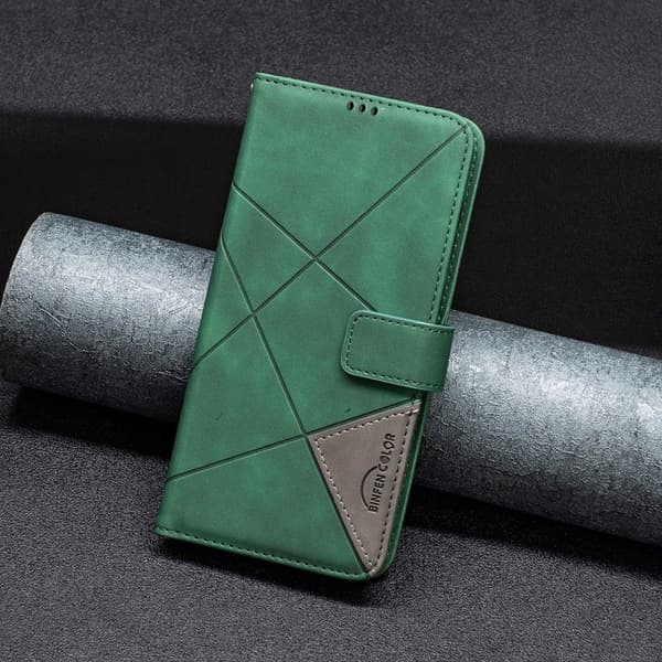 Motorola Moto G54 5G BINFEN COLOR Embossed Plånboksfodral - Grön