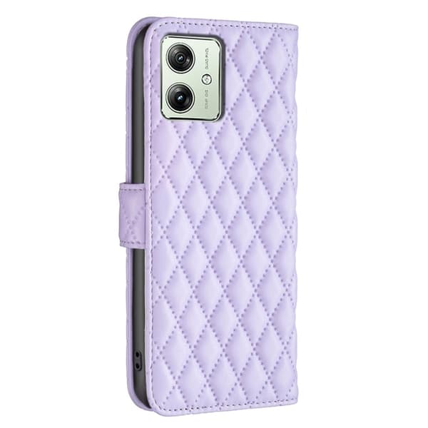 SKALO Motorola Moto G54 5G BINFEN COLOR Tikattu Lompakko - Violetti
