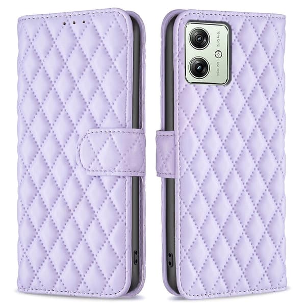 SKALO Motorola Moto G54 5G BINFEN COLOR Tikattu Lompakko - Violetti