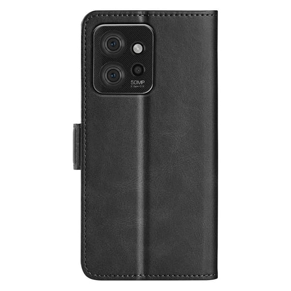 SKALO Motorola ThinkPhone 5G Premium Wallet Flip Cover - Sort