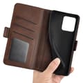 Pikkukuva 7 / 9: SKALO Motorola ThinkPhone 5G Premium Wallet Lompakkokotelo - Ruskea