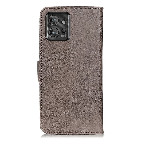 SKALO Motorola ThinkPhone 5G KHAZNEH Premium Plånboksfodral i PU-Läder - Khaki