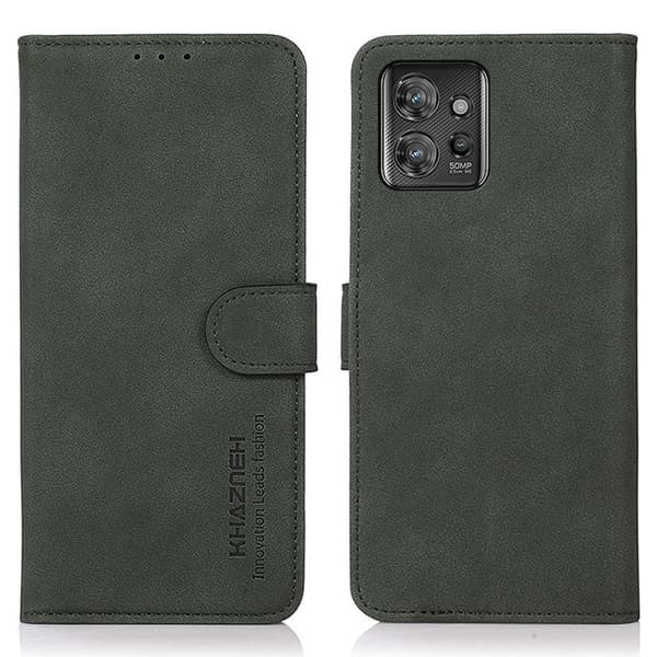 SKALO Motorola ThinkPhone 5G KHAZNEH Lompakkokotelo PU-nahasta - Vihreä