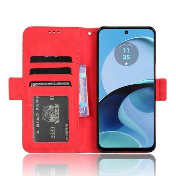 SKALO Motorola Moto G14 6-RUM Pungetaske - Rød
