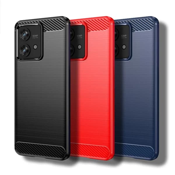 SKALO Motorola Edge 40 Neo 5G Armor Carbon Iskunkestävä TPU suojakuori