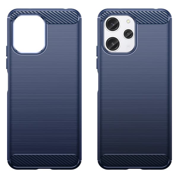 SKALO Xiaomi Redmi 12 4G/5G Armor Carbon Stöttåligt TPU-skal