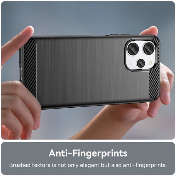 SKALO Xiaomi Redmi 12 4G/5G Armor Carbon Stöttåligt TPU-skal